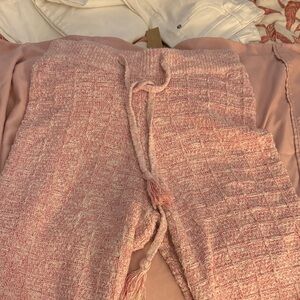 Cozy Pink Knit Joggers